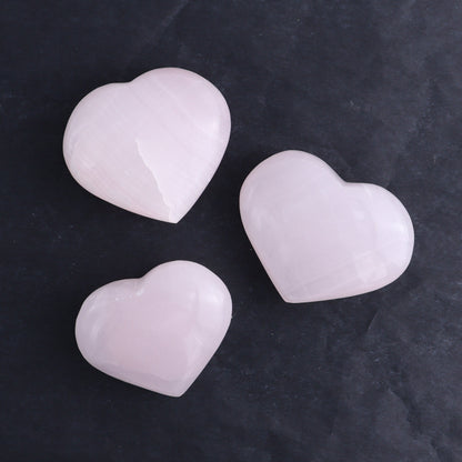 Pink Mangano Calcite Hearts Set of 6 - Expert Wholesale and Supplier of Wholesale Crystals & Bulk Gemstones, ["Pakistan","Pink Calcite"]
