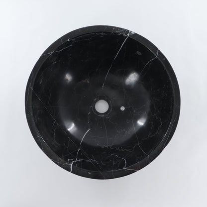 Mexican Black Marble Round Sink Bowl - Expert Wholesale and Supplier of Wholesale Crystals & Bulk Gemstones, ["Black Marble","Bowls","Marble","Mexico"]