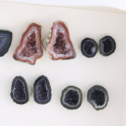 Tabasco Geodes 9 Pairs - Expert Wholesale and Supplier of Wholesale Crystals & Bulk Gemstones, ["Geodes","Tabasco Geode"]