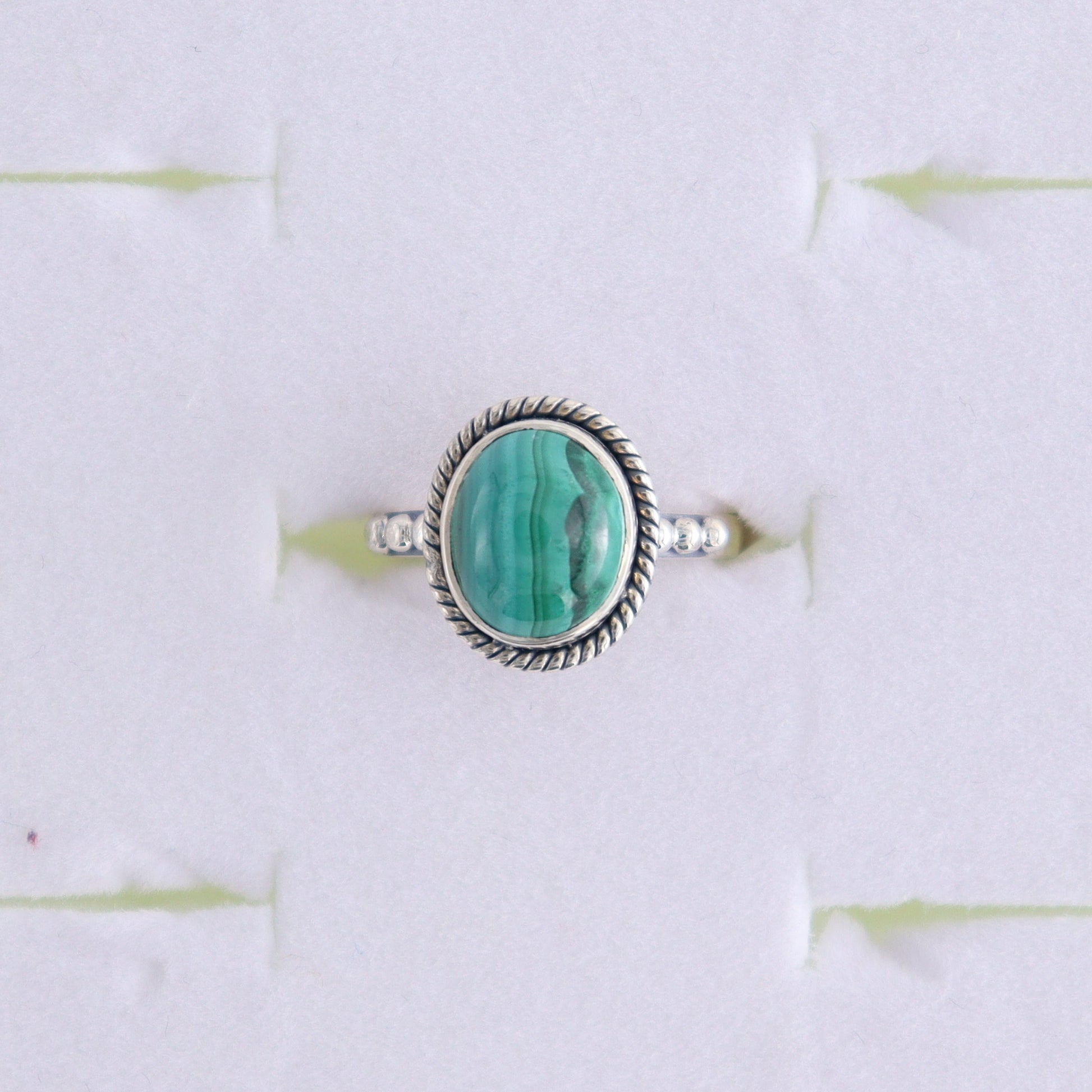 Malachite Rings Set of 7 (Ring Holders Not Included) - Expert Wholesale and Supplier of Wholesale Crystals & Bulk Gemstones, ["Malachite","Ring","rings","sterling silver"]