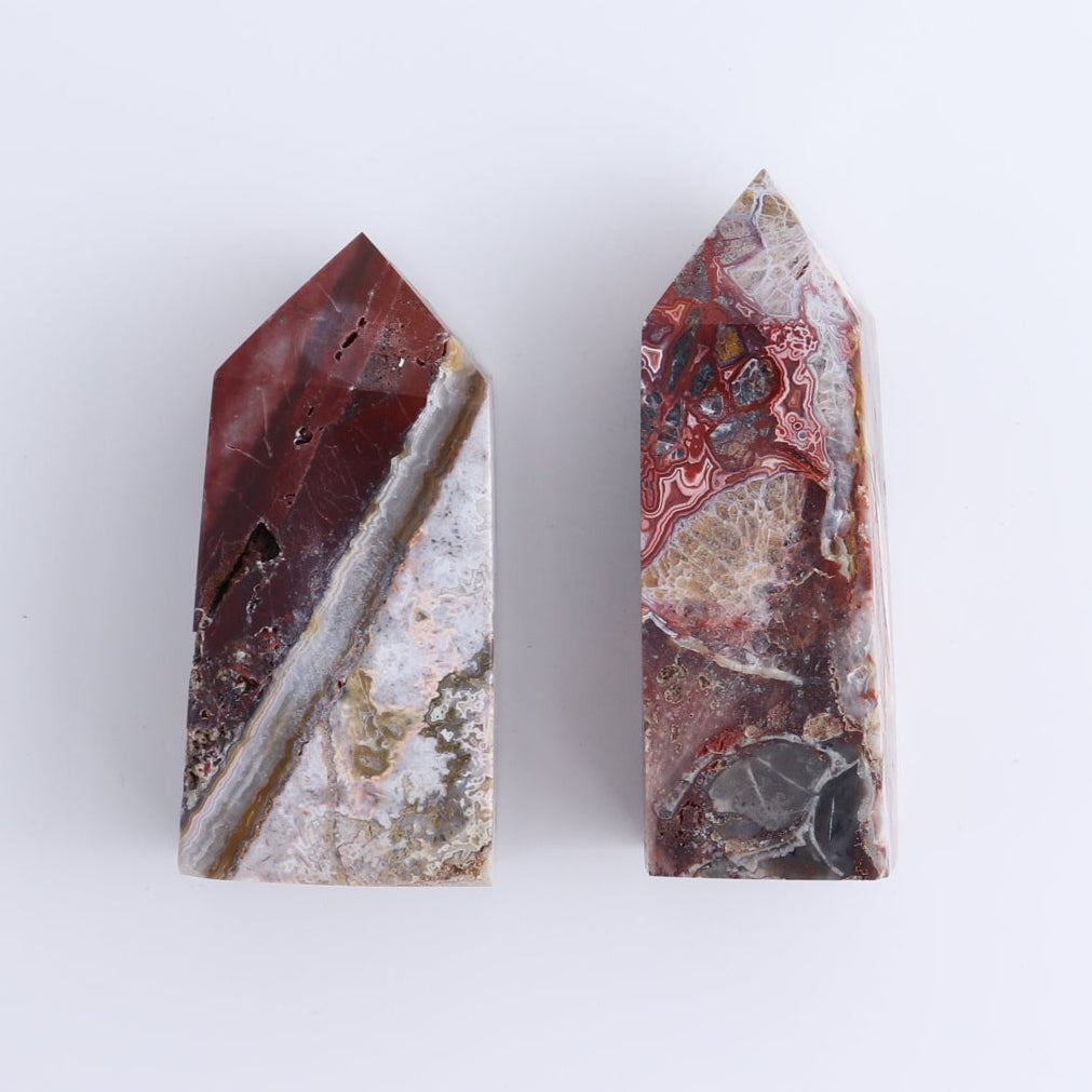 Crazy Lace Agate Towers Set of 8