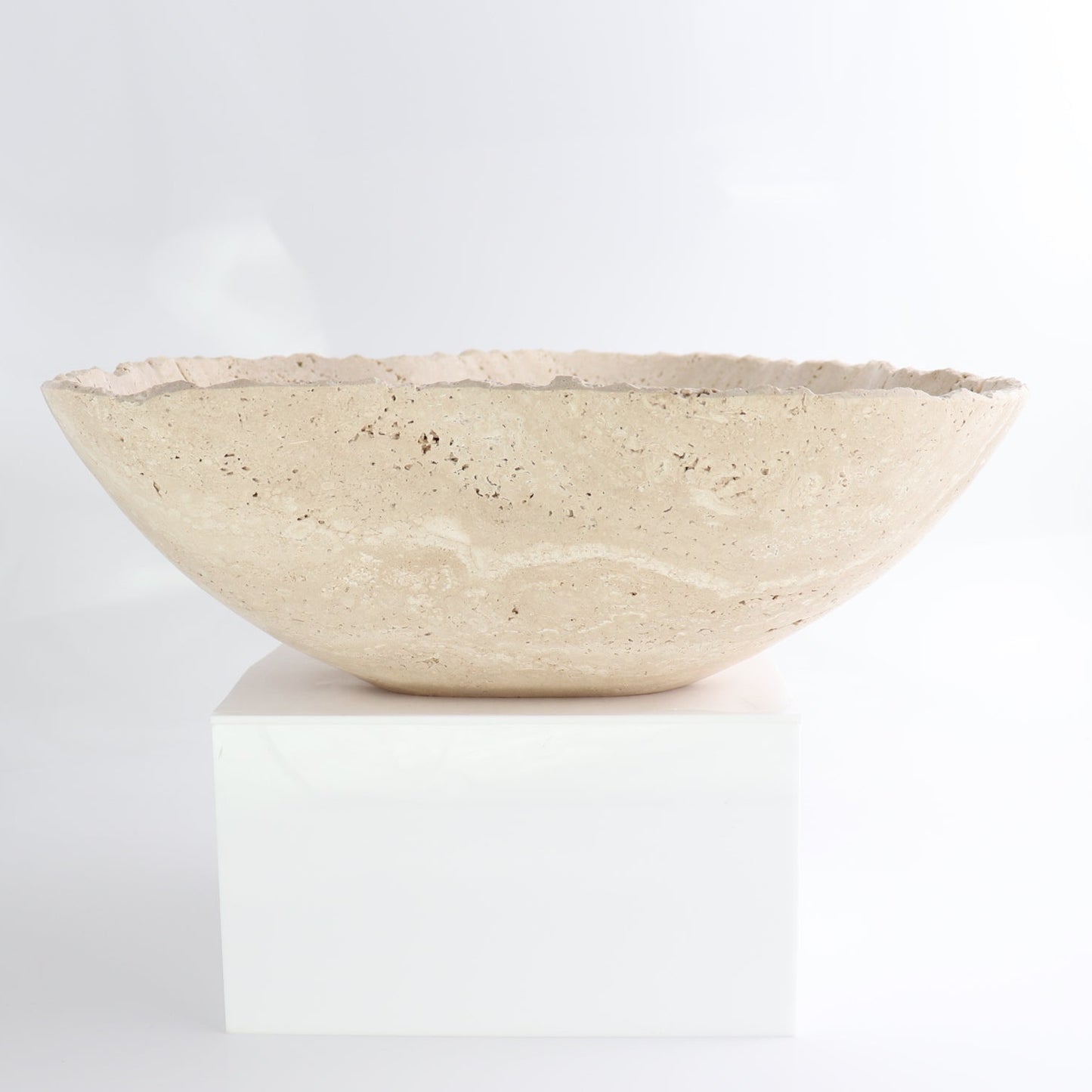Mexican Travertine Bowl 14"