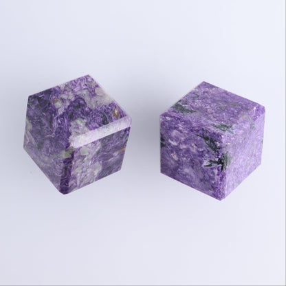 Charoite Cubes Set of 4 - Expert Wholesale and Supplier of Wholesale Crystals & Bulk Gemstones, ["Charoite","Cubes","Russia"]