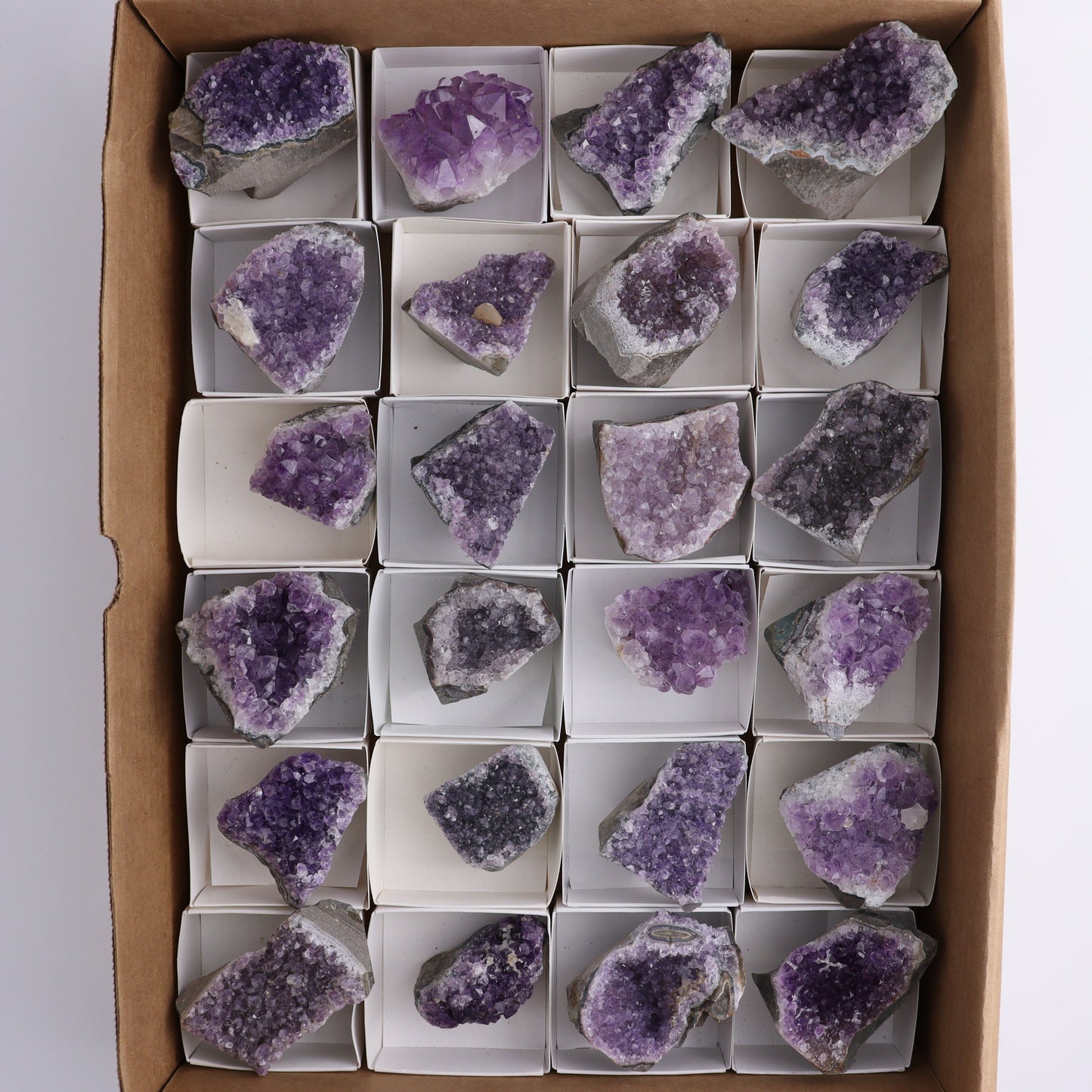Amethyst Cut Bases Set of 24 - Expert Wholesale and Supplier of Wholesale Crystals & Bulk Gemstones, ["Amethyst","Cut Base","Freeforms"]
