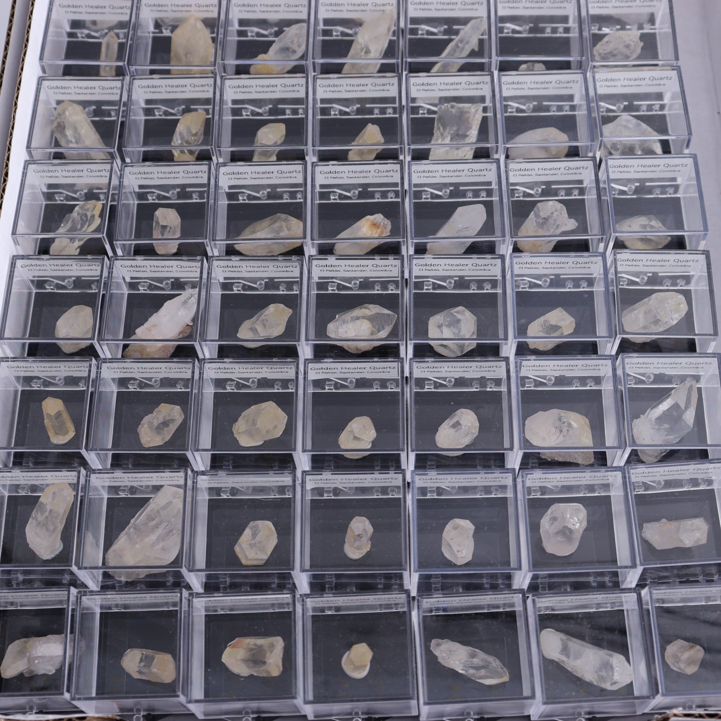 Golden Healer Quartz and Lithium Quartz Thumbnails Flat - Expert Wholesale and Supplier of Wholesale Crystals & Bulk Gemstones, ["close_70","Columbia","Golden Healer","Lithium Quartz","Quartz"]