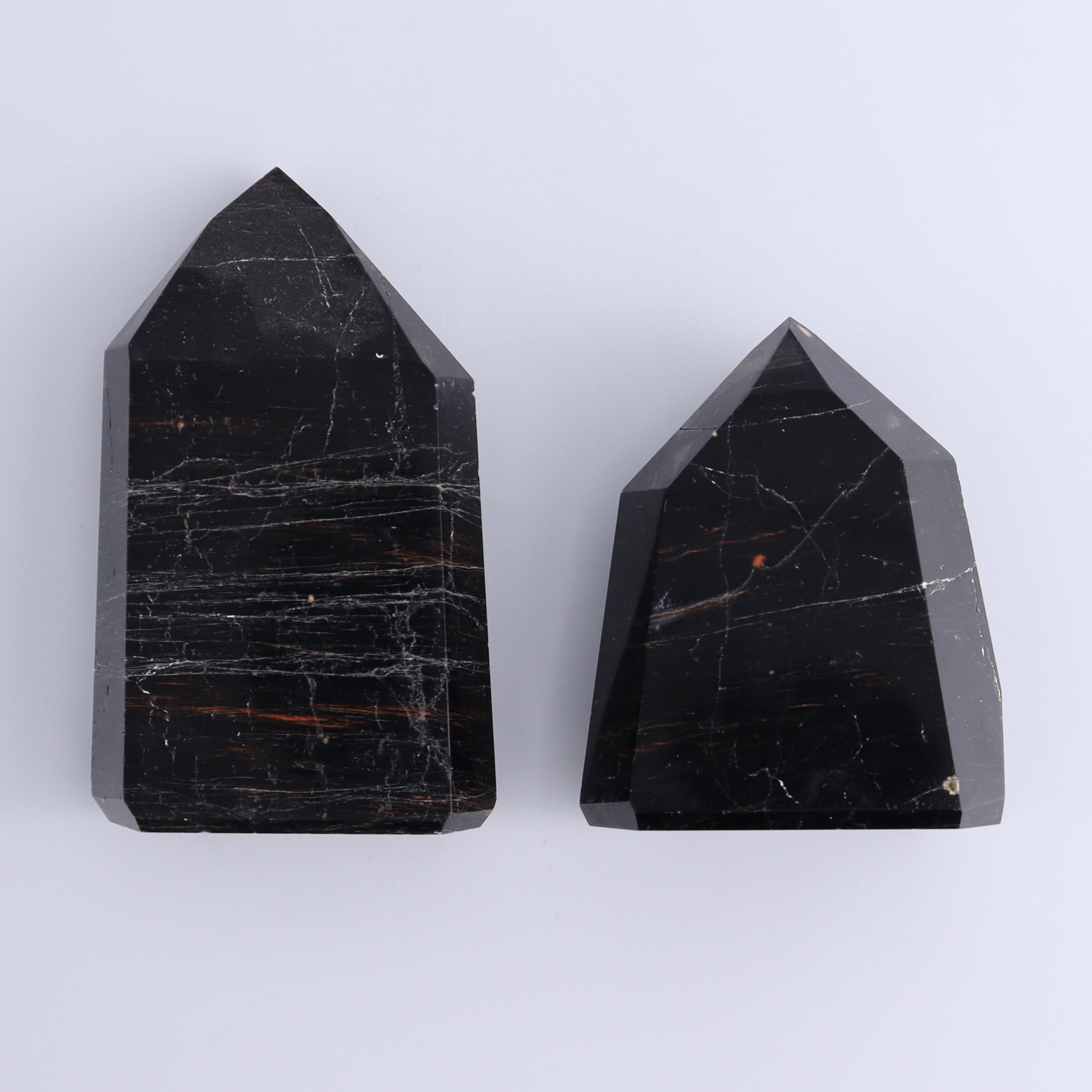 Tourmaline Towers Set of 6 - Expert Wholesale and Supplier of Wholesale Crystals & Bulk Gemstones, ["Black Tourmaline","Brazil","close_70","Tourmaline","Towers"]