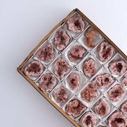 Pink Amethyst Geodes from Argentina Set of 24