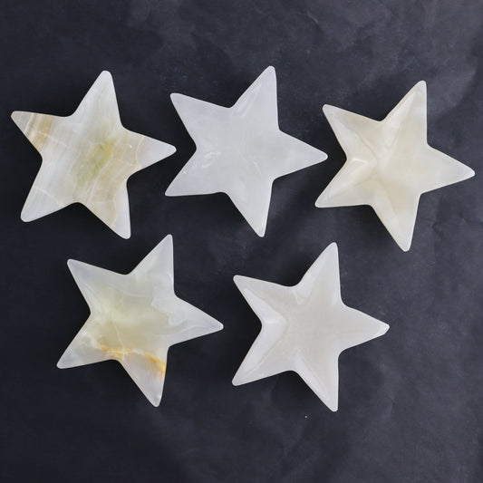 Onyx Star Dish Set of 5 - Expert Wholesale and Supplier of Wholesale Crystals & Bulk Gemstones, ["Catalog Onyx","Mexico","onyx","stars"]