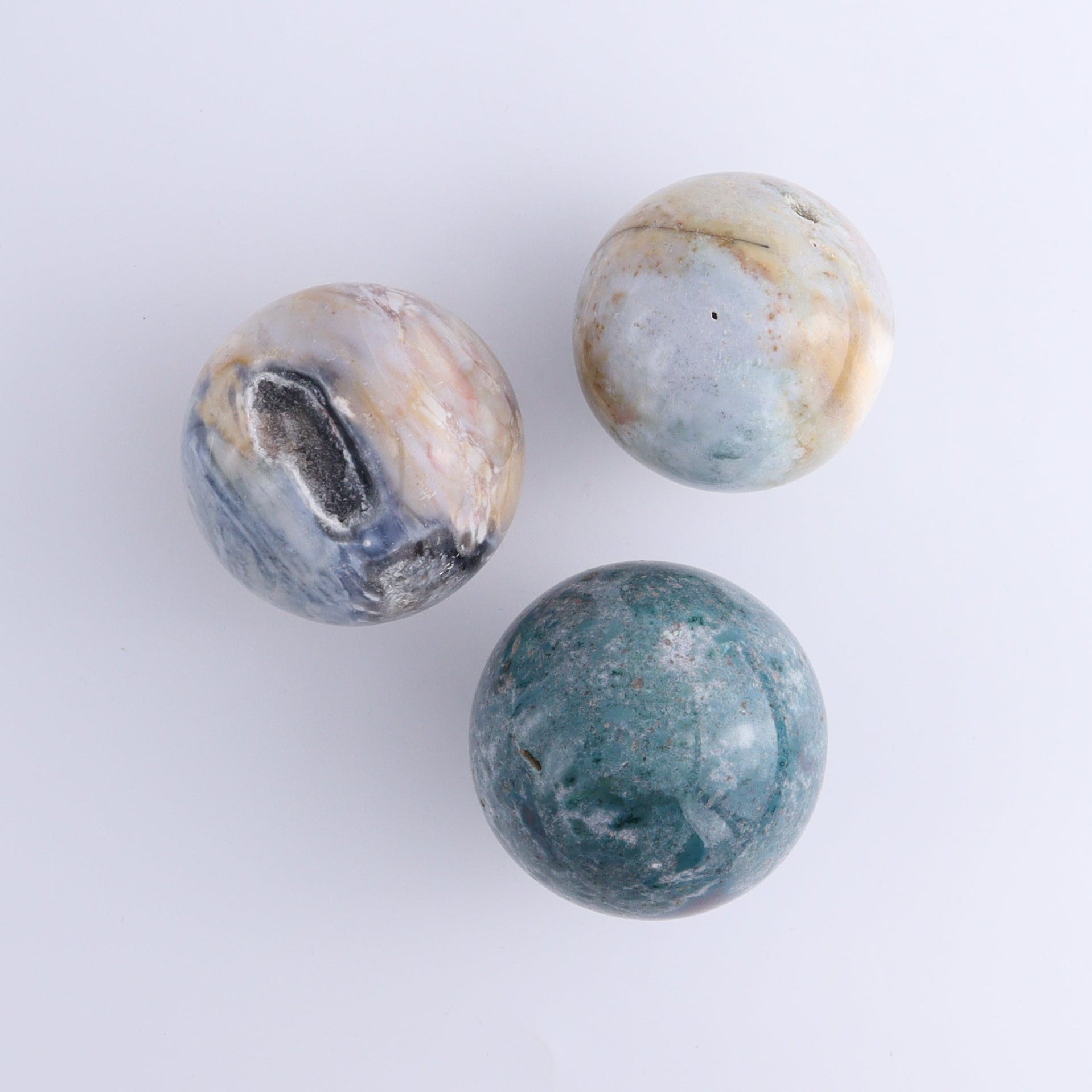 Ocean Jasper Spheres Set of 12 - Expert Wholesale and Supplier of Wholesale Crystals & Bulk Gemstones, ["jasper","Madagascar","Ocean Jasper","Spheres"]