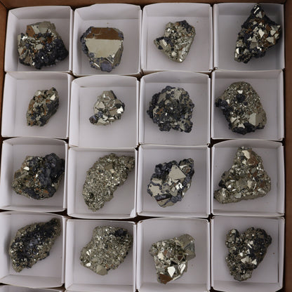 Octahedral Pyrite Clusters Set of 20 - Expert Wholesale and Supplier of Wholesale Crystals & Bulk Gemstones, ["Clusters","Octahedral Pyrite","Peru","Pyrite"]