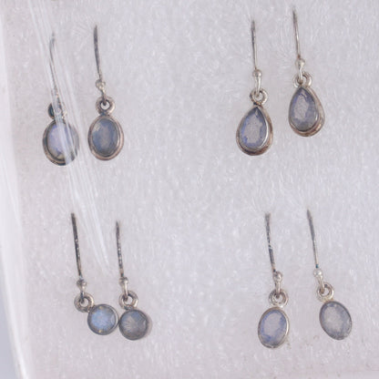 Labradorite Earrings Pairs of 9 - Expert Wholesale and Supplier of Wholesale Crystals & Bulk Gemstones, ["close_50","earrings","India","Labradorite","sterling silver"]