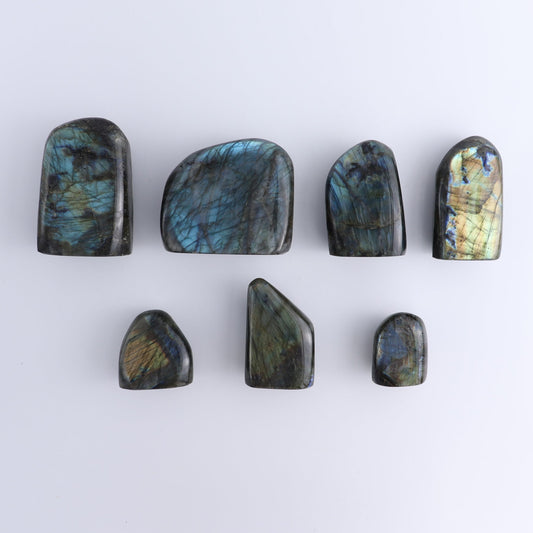 Labradorite Freeform Set of 7 - Expert Wholesale and Supplier of Wholesale Crystals & Bulk Gemstones, ["Freeforms","Labradorite","Madagascar"]