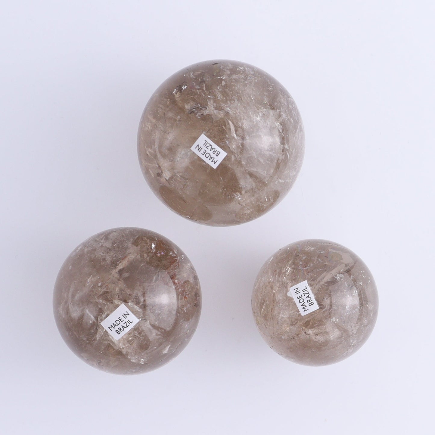 Smoky Quartz Spheres Set of 9 - Expert Wholesale and Supplier of Wholesale Crystals & Bulk Gemstones, ["Quartz","Smoky Quartz","Spheres"]