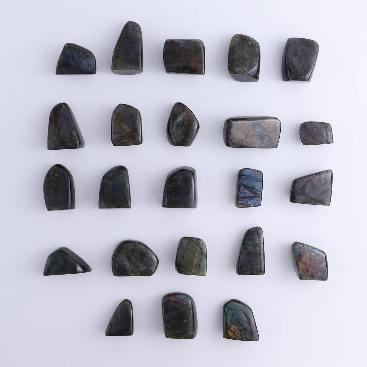 Labradorite Freeform Set of 23 - Expert Wholesale and Supplier of Wholesale Crystals & Bulk Gemstones, ["Freeforms","Labradorite","Madagascar"]
