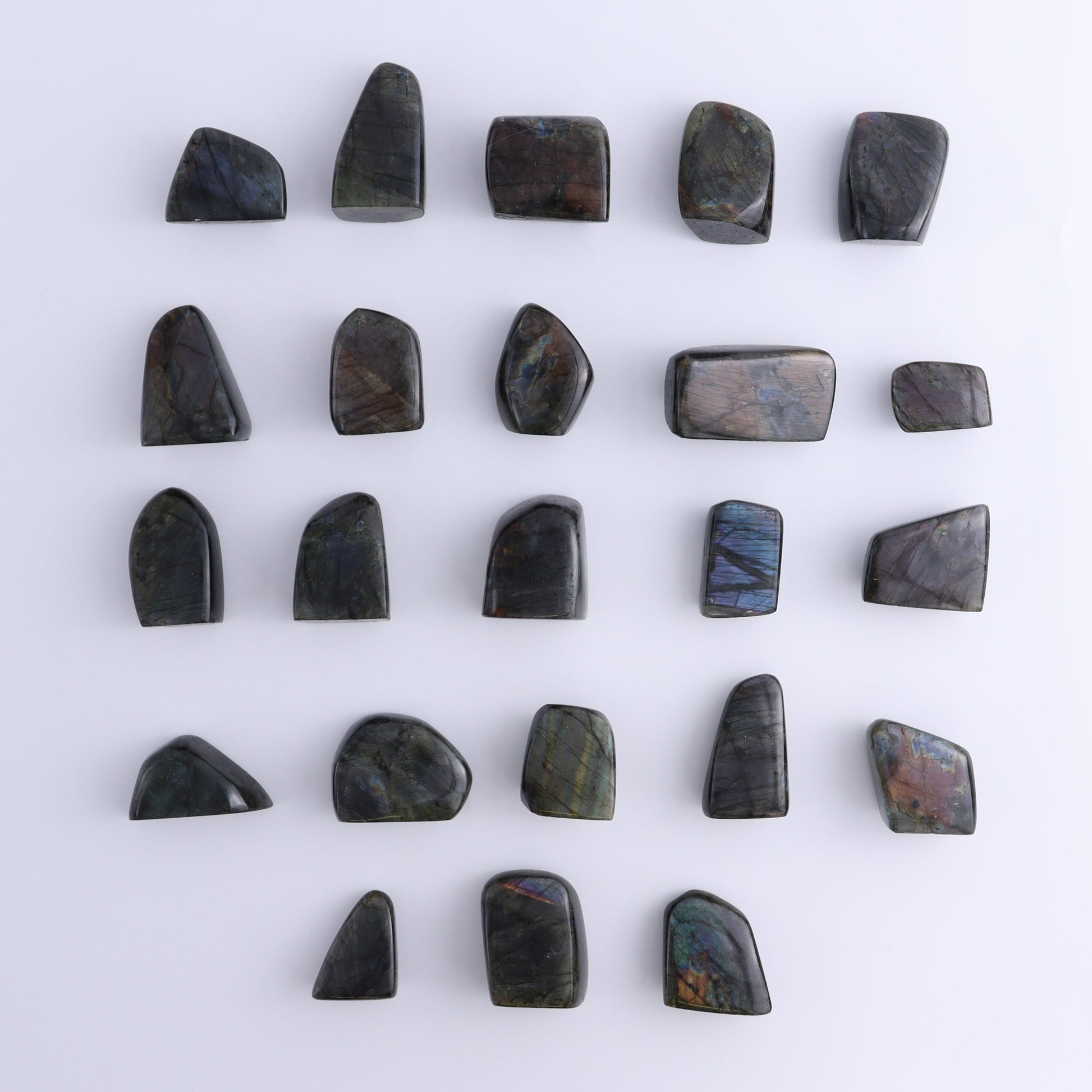 Labradorite Freeform Set of 23 - Expert Wholesale and Supplier of Wholesale Crystals & Bulk Gemstones, ["Freeforms","Labradorite","Madagascar"]