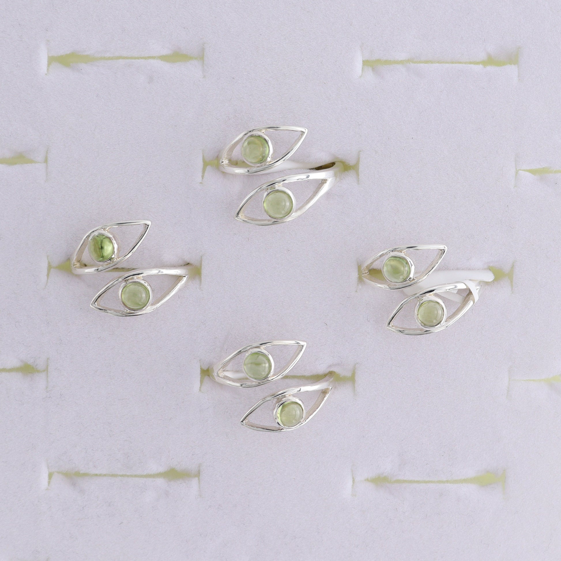 One Peridot Ring Adjustable - Expert Wholesale and Supplier of Wholesale Crystals & Bulk Gemstones, ["India","Peridot","Ring","sterling silver"]