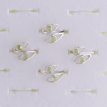 One Peridot Ring Adjustable - Expert Wholesale and Supplier of Wholesale Crystals & Bulk Gemstones, ["India","Peridot","Ring","sterling silver"]