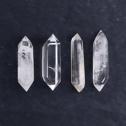 Quartz Faceted Double Points Set of 13 - Expert Wholesale and Supplier of Wholesale Crystals & Bulk Gemstones, ["Brazil","Clear Quartz","Mixed Carvings","Quartz"]