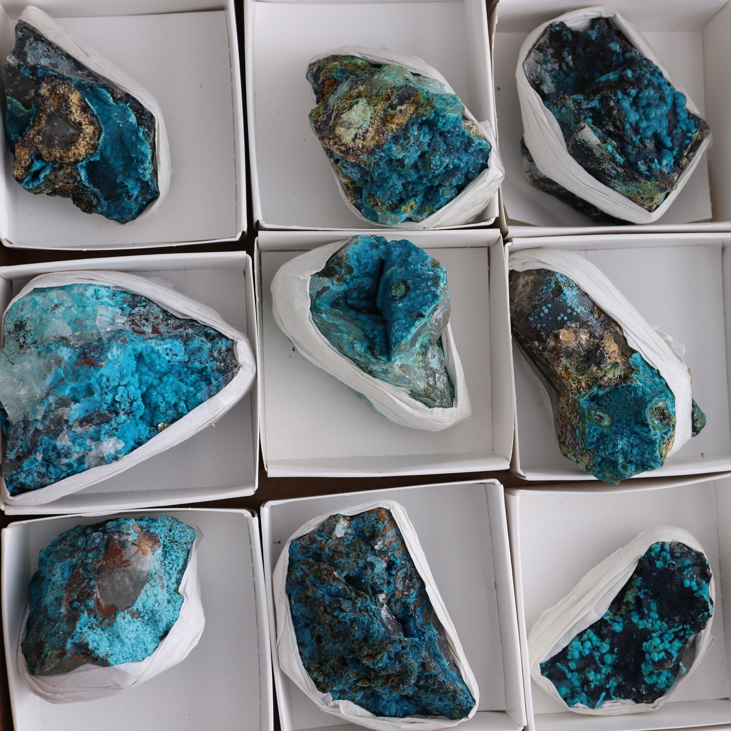 Chrysocolla with Quartz Roughs Set of 12 - Expert Wholesale and Supplier of Wholesale Crystals & Bulk Gemstones, ["Chrysocolla","Flats","Freeforms","Peru","Rough"]