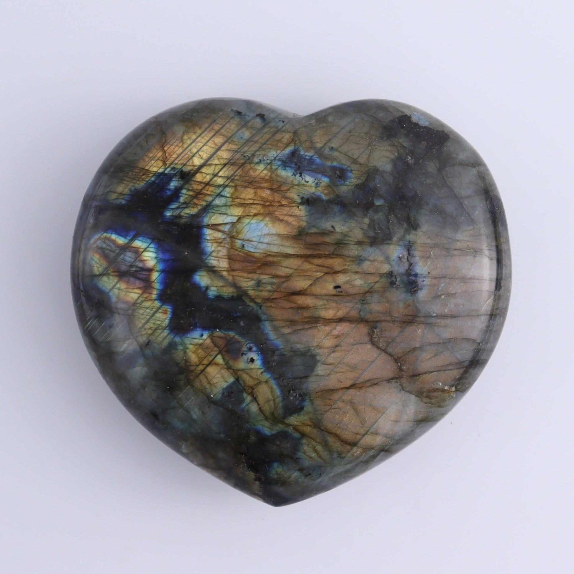 Labradorite Hearts Set of 2 - Expert Wholesale and Supplier of Wholesale Crystals & Bulk Gemstones, ["Hearts","Labradorite","Madagascar"]
