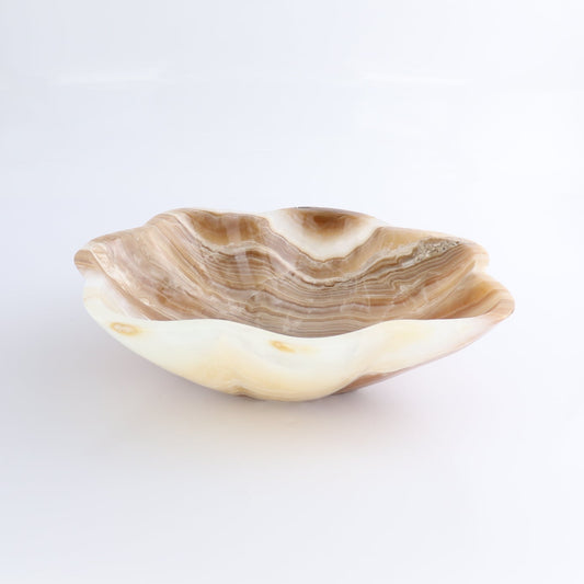One Bowl Mexican Onyx/Calcite Honey Banding Polished