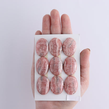Rhodocrosite Cabs Set of 9 - Expert Wholesale and Supplier of Wholesale Crystals & Bulk Gemstones, ["Cabs","Rhodochrosite"]