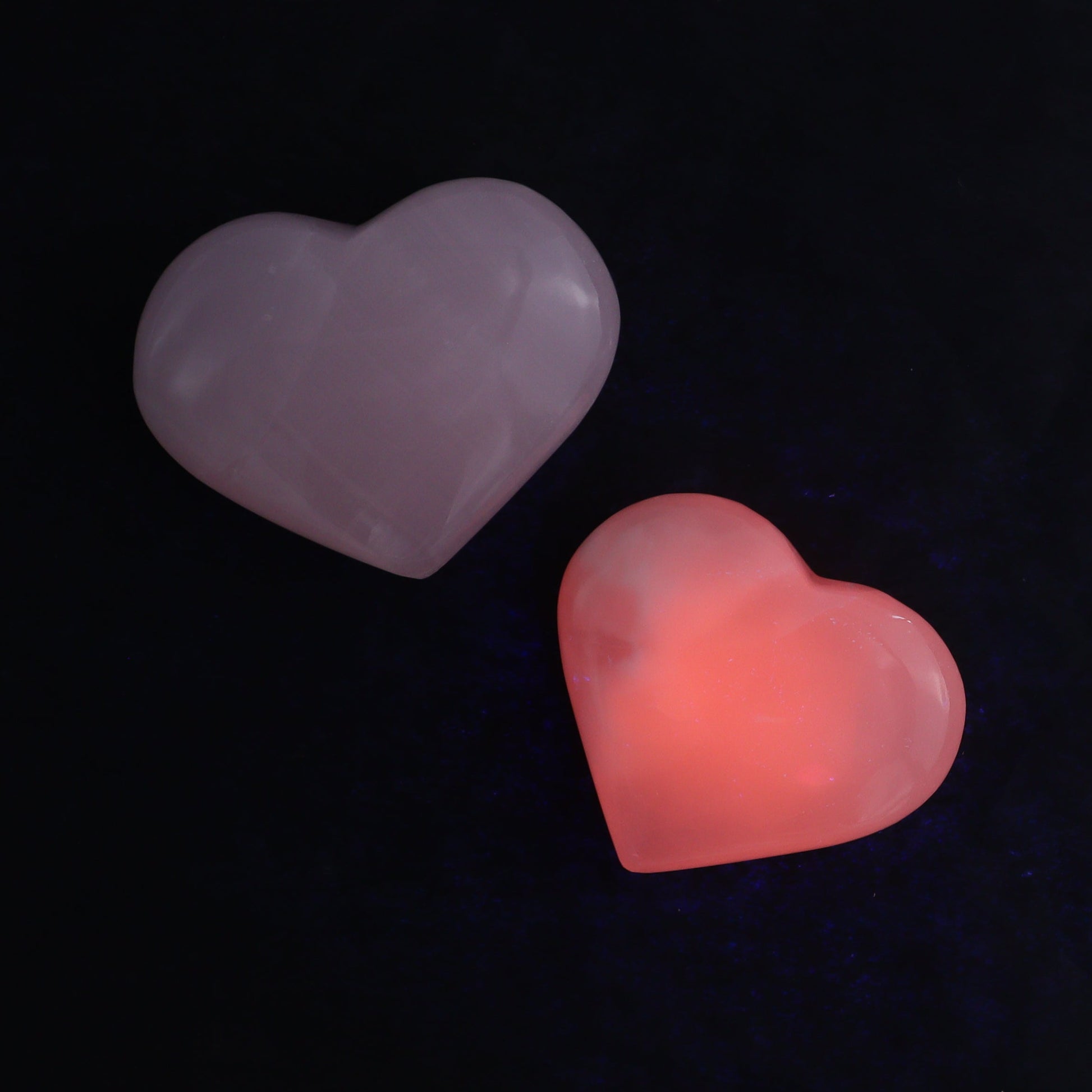 Pink Mangano Calcite Hearts Set of 6 - Expert Wholesale and Supplier of Wholesale Crystals & Bulk Gemstones, ["Pakistan","Pink Calcite"]