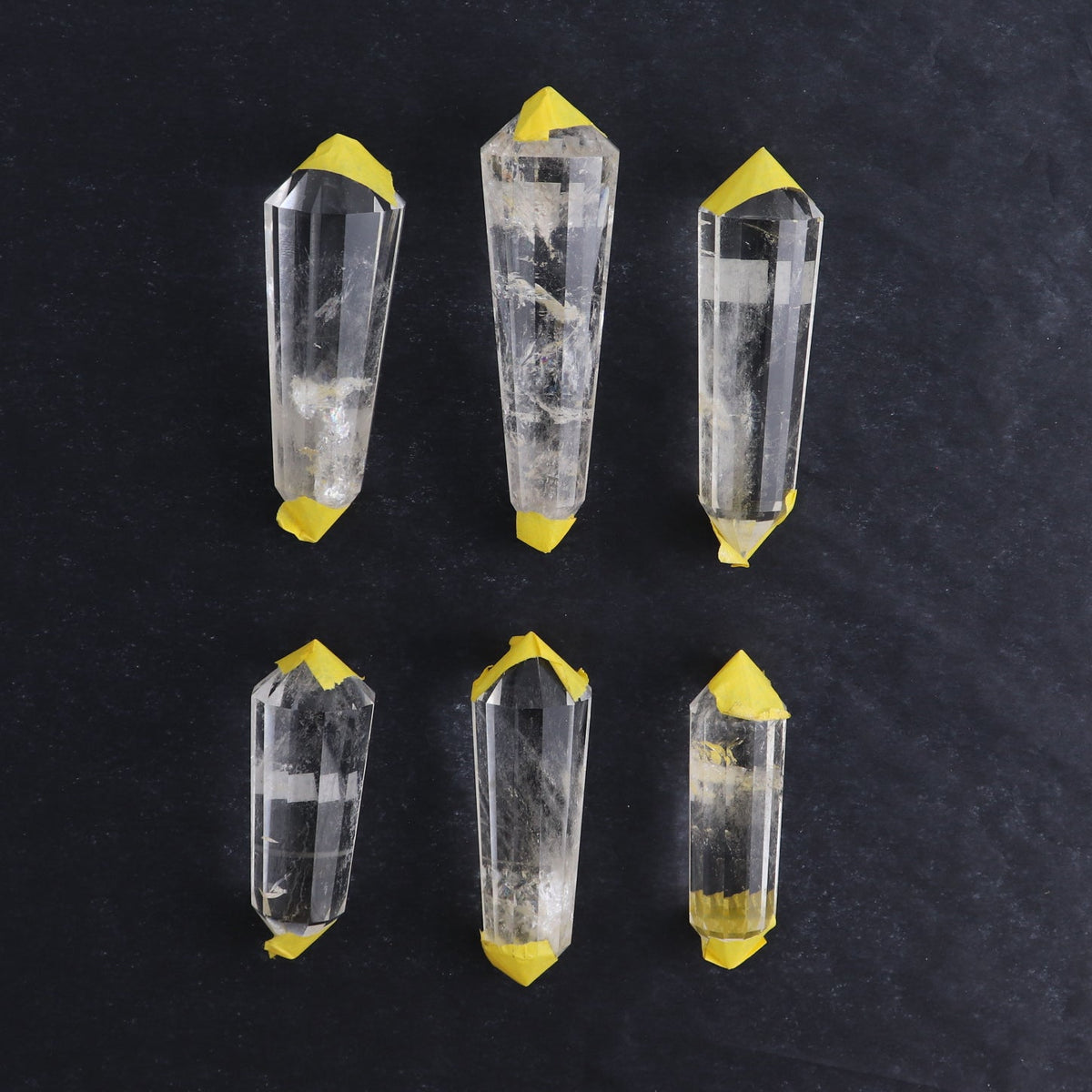 Quartz Faceted Double Points Set of 6