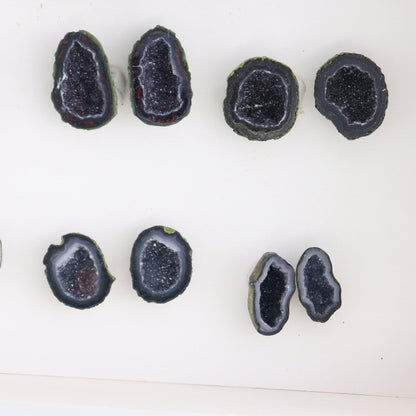 Tabasco Geodes 9 Pairs - Expert Wholesale and Supplier of Wholesale Crystals & Bulk Gemstones, ["Geodes","Tabasco Geode"]
