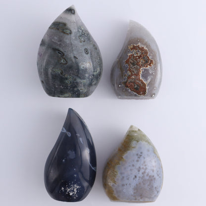 Uruguay Amethyst Flames Set of 4 - Expert Wholesale and Supplier of Wholesale Crystals & Bulk Gemstones, ["Amethyst","flames","Uruguay"]