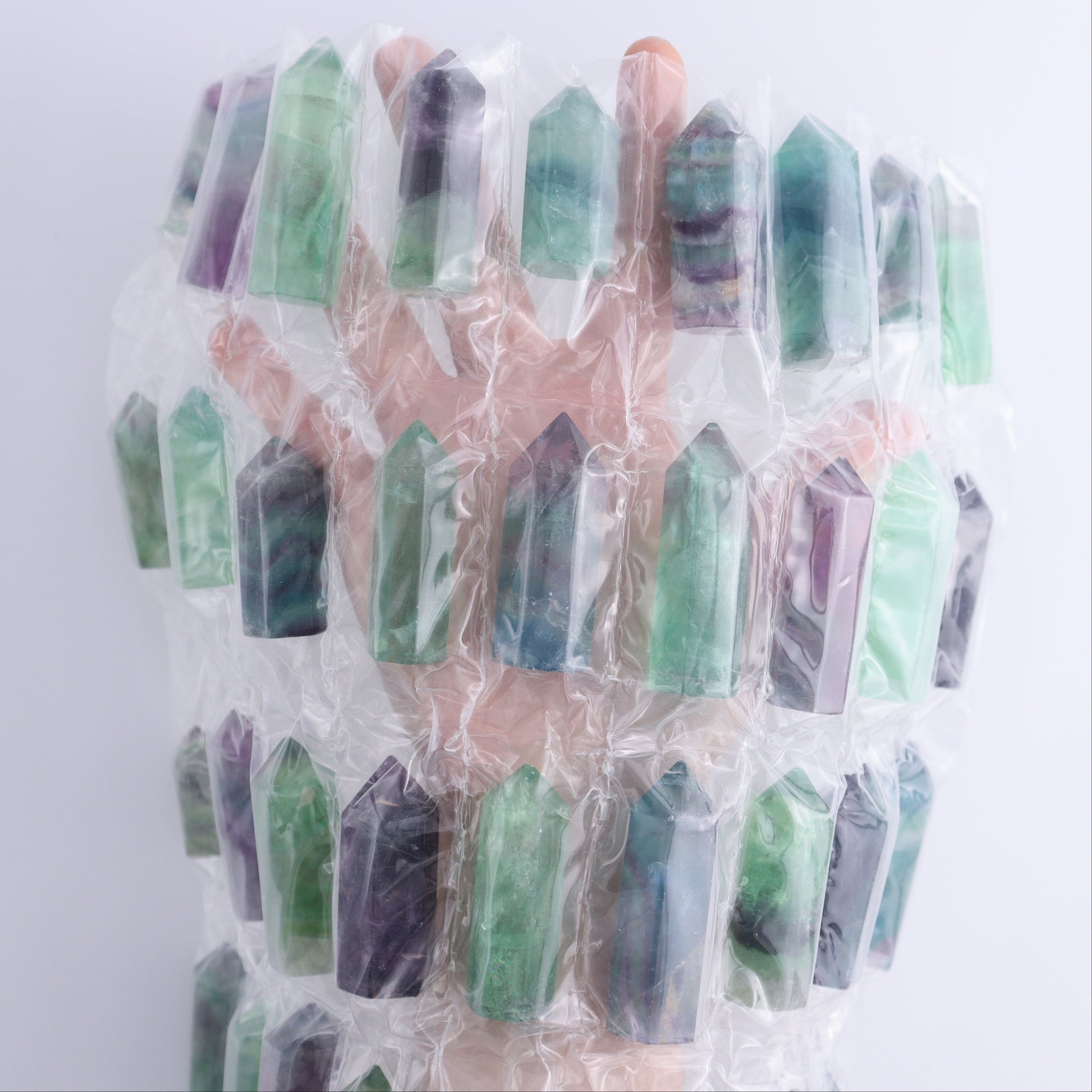 Fluorite Towers Pack of 36 - Expert Wholesale and Supplier of Wholesale Crystals & Bulk Gemstones, ["China","Fluorite","Towers"]