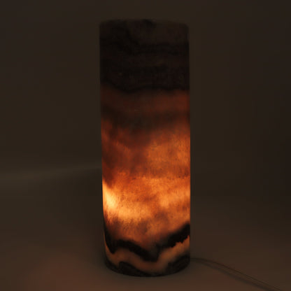 One Wide Purple Mexican Onyx/Calcite Lamp Blind