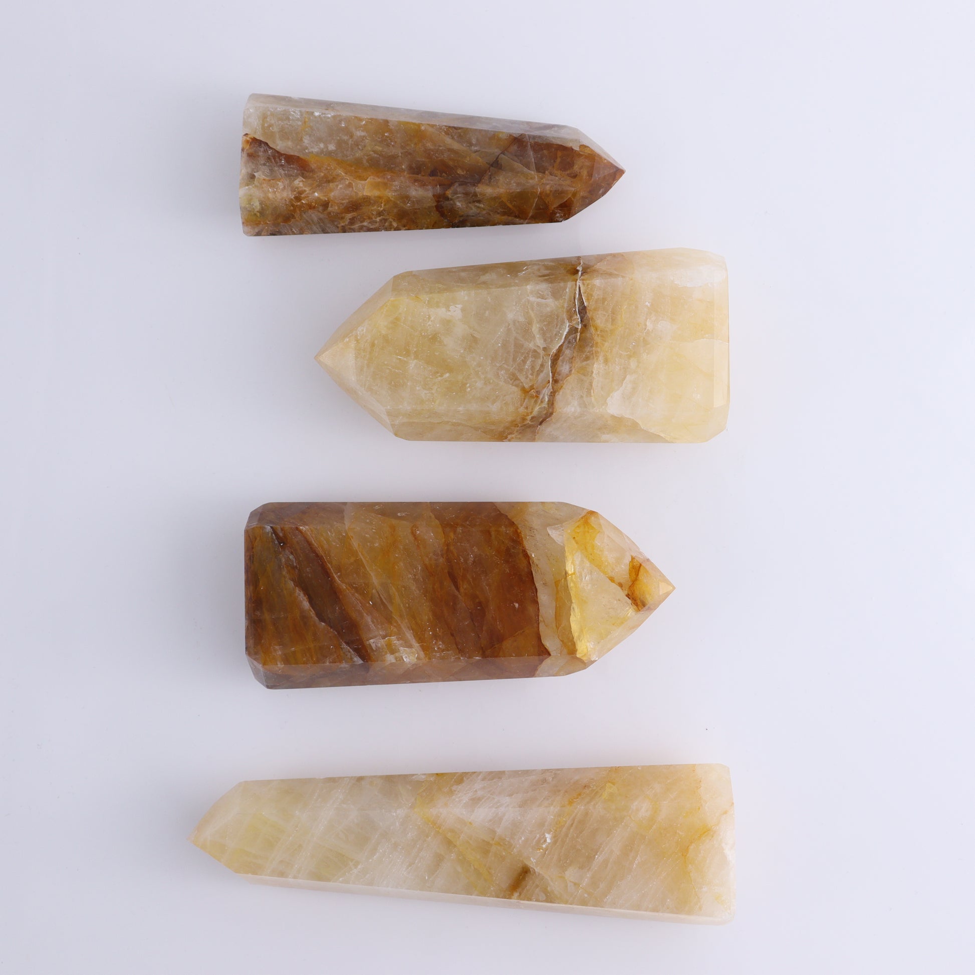 Golden Healer Towers Set of 4 - Expert Wholesale and Supplier of Wholesale Crystals & Bulk Gemstones, ["Brazil","Golden Healer","Towers"]