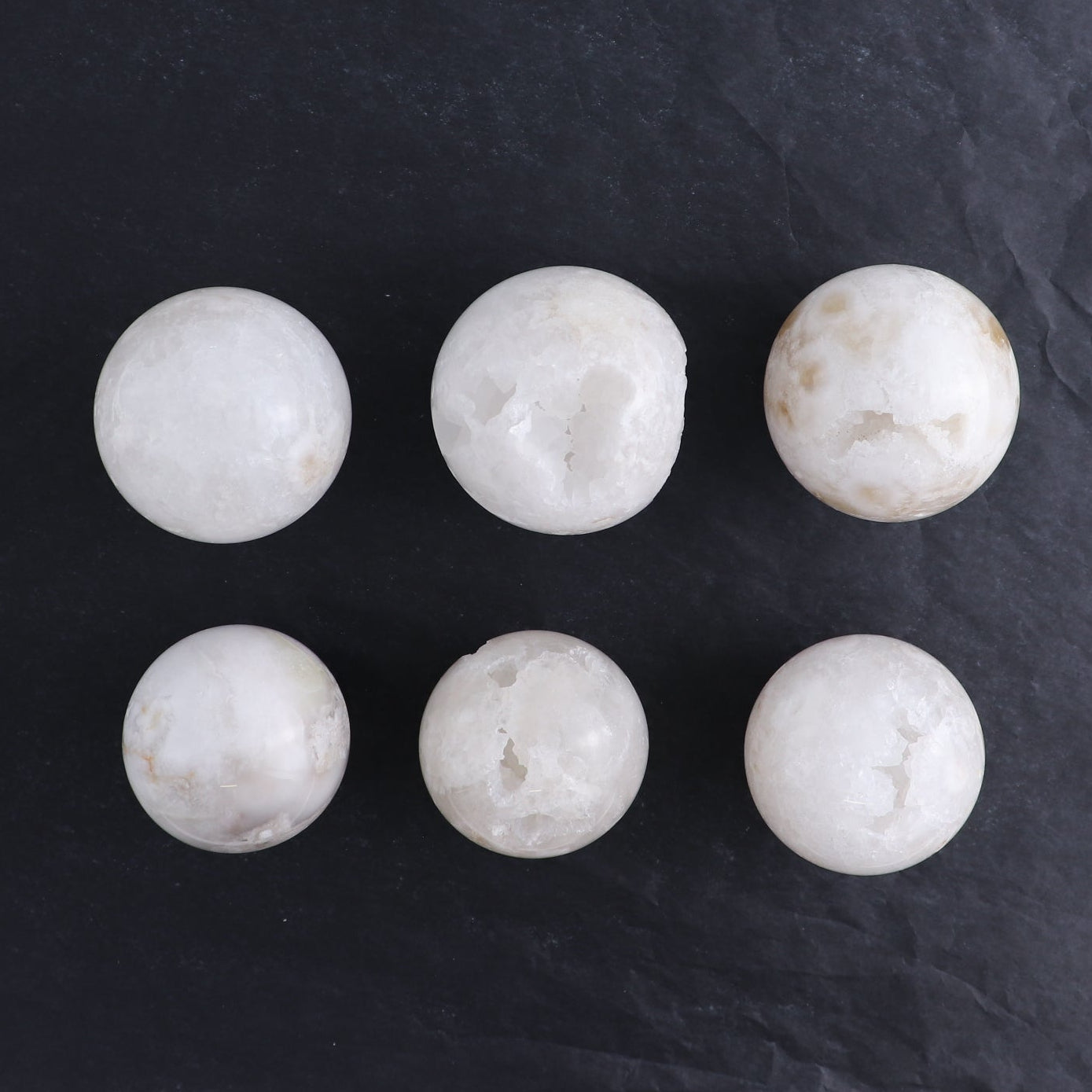 One Large White Quartz Sphere