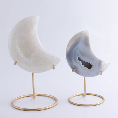Agate Moons with Stand Set of 6 - Expert Wholesale and Supplier of Wholesale Crystals & Bulk Gemstones, ["Agate","Brazil","moons"]