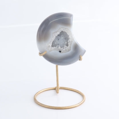 Agate Moons with Stand Set of 5