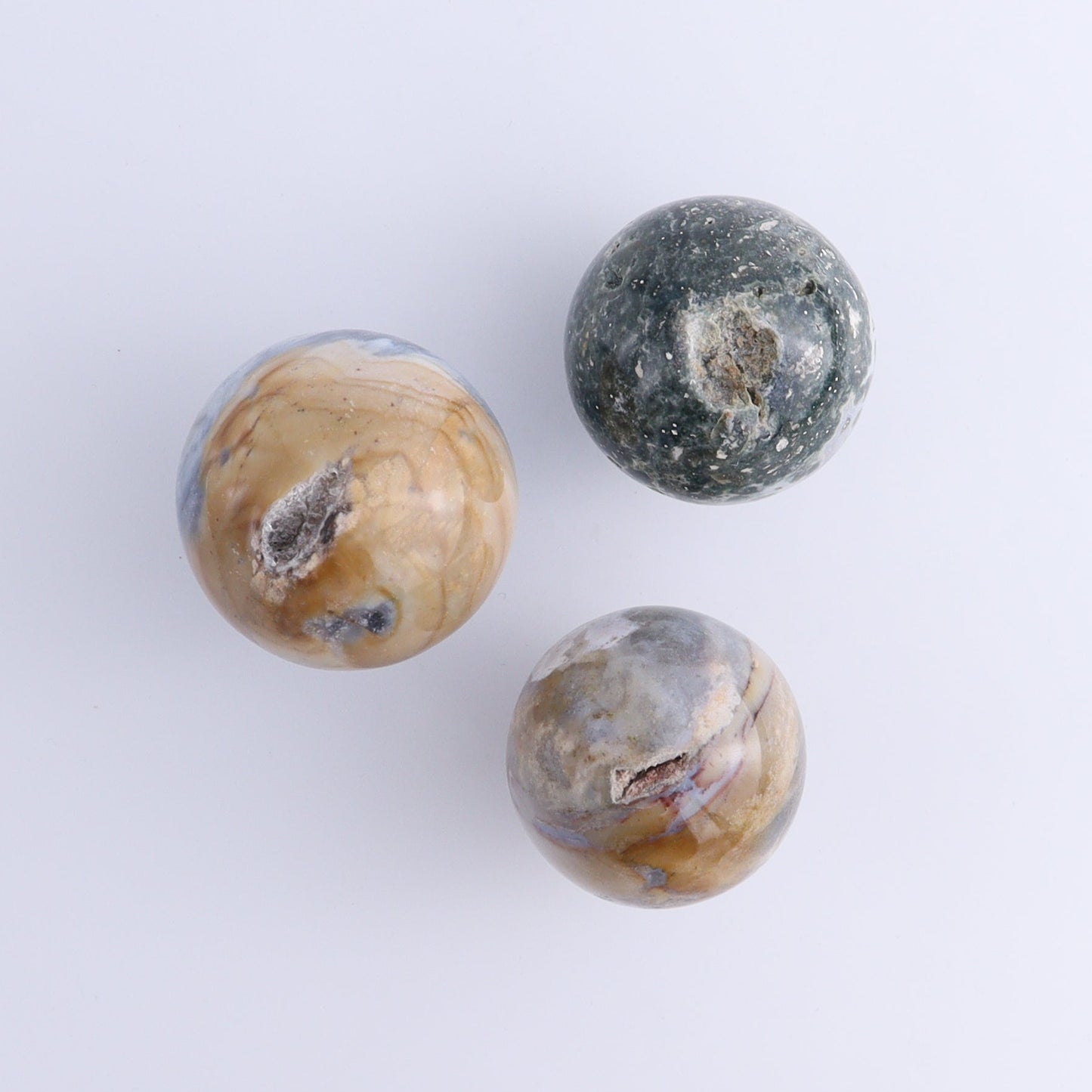 Ocean Jasper Spheres Set of 12 - Expert Wholesale and Supplier of Wholesale Crystals & Bulk Gemstones, ["jasper","Madagascar","Ocean Jasper","Spheres"]