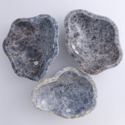 Blue Calcite Bowls Set of 3 - Expert Wholesale and Supplier of Wholesale Crystals & Bulk Gemstones, ["Blue Calcite","bowl","Bowls","Calcite","Mexico"]