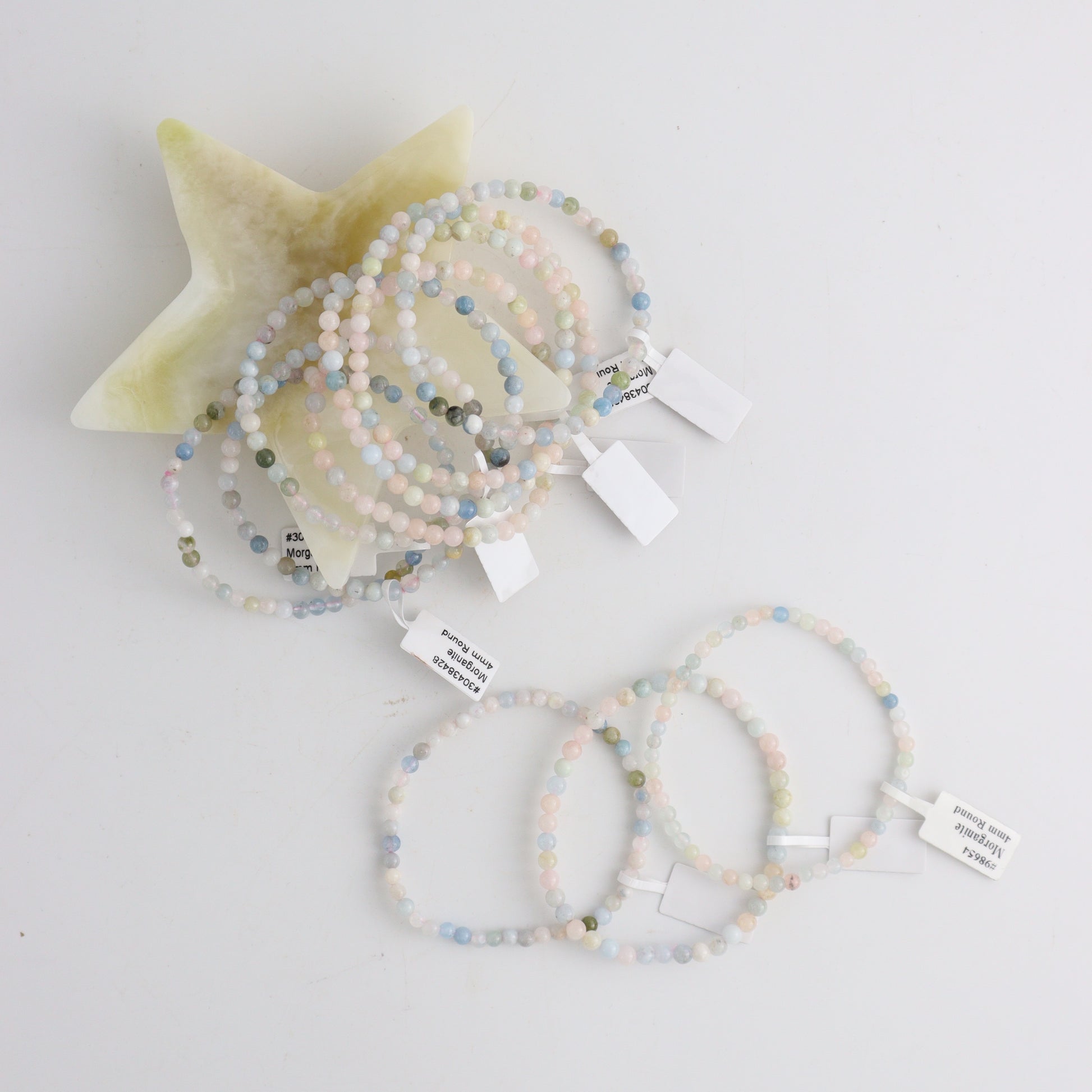 Morganite Bracelet 4mm Set of 10 - Expert Wholesale and Supplier of Wholesale Crystals & Bulk Gemstones, ["bracelets","China","Jewelry","Morganite"]