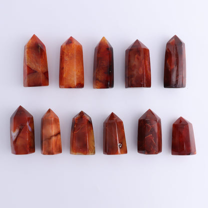 Carnelian Towers Set of 11 - Expert Wholesale and Supplier of Wholesale Crystals & Bulk Gemstones, ["carnelian","Madagascar","Towers"]