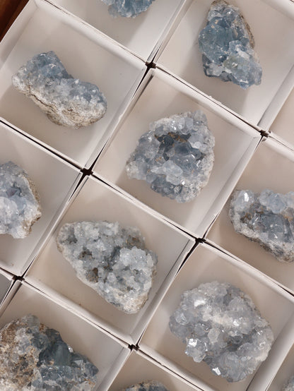 Celestite Clusters Set of 24 - Expert Wholesale and Supplier of Wholesale Crystals & Bulk Gemstones, []