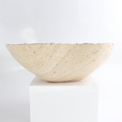 Mexican Travertine Bowl 14"