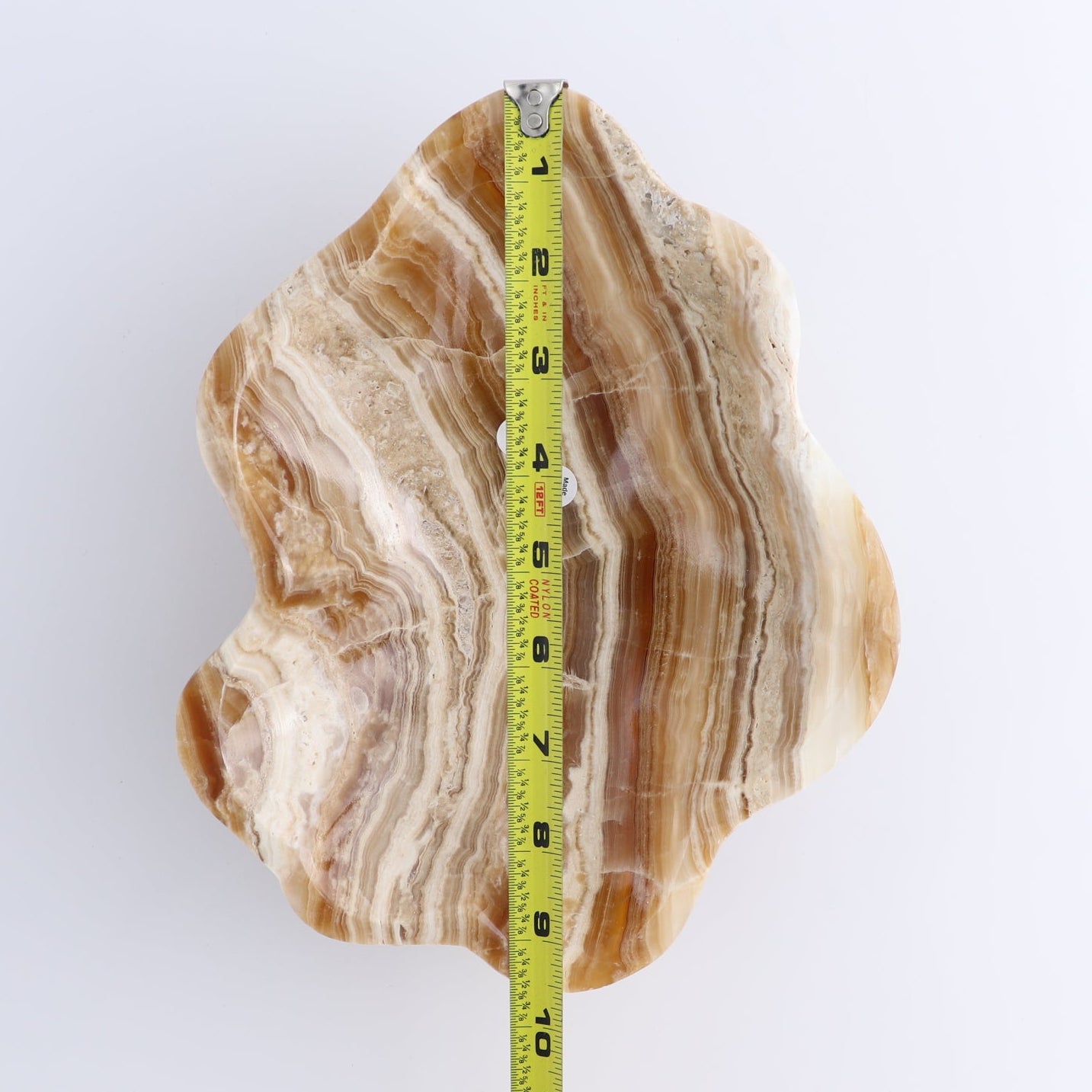One Bowl Mexican Onyx/Calcite Honey Banding Polished