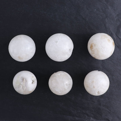 One Large White Quartz Sphere