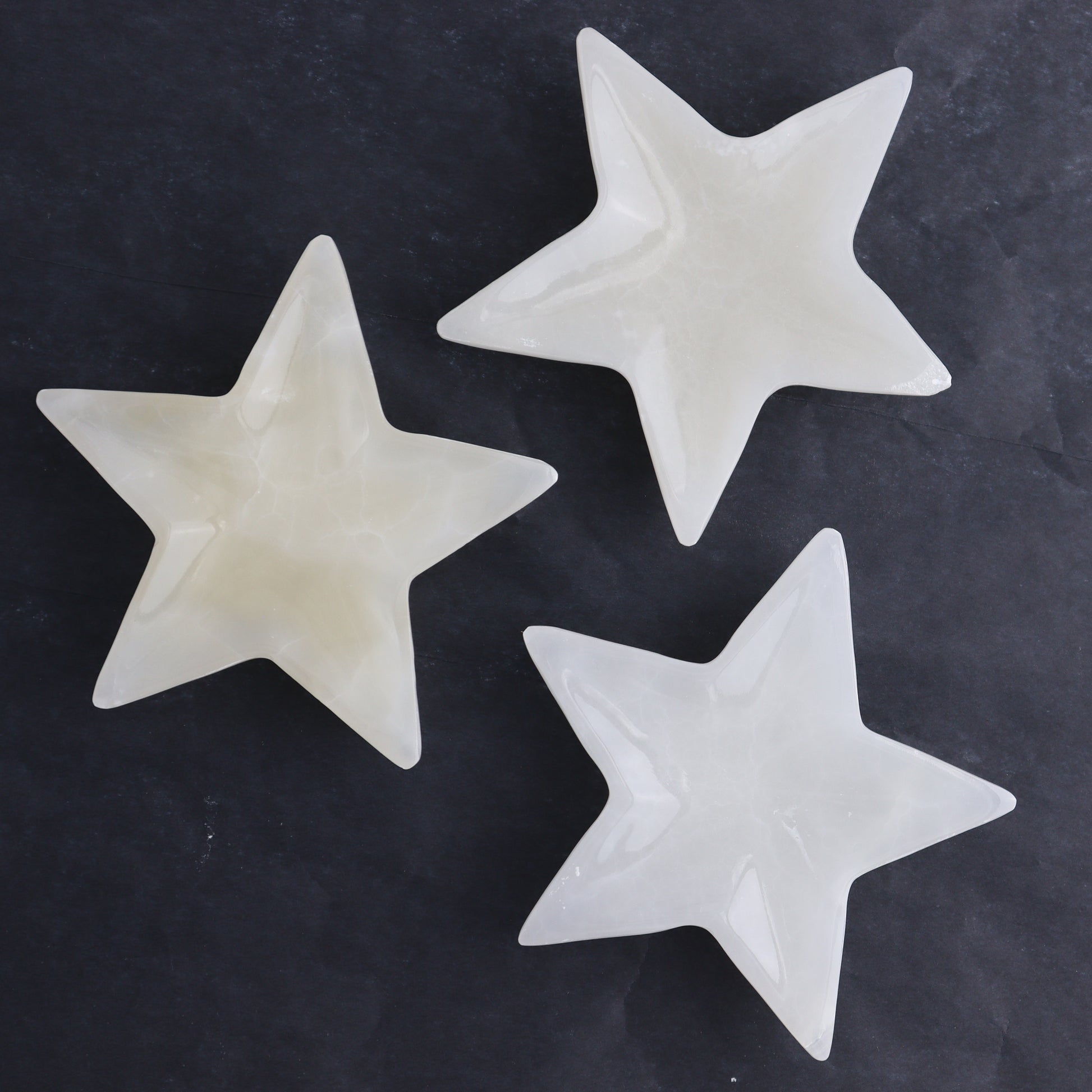 Onyx Star Dish Set of 5 - Expert Wholesale and Supplier of Wholesale Crystals & Bulk Gemstones, ["Catalog Onyx","Mexico","onyx","stars"]