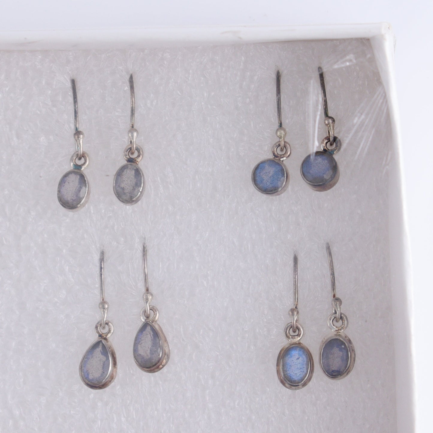 Labradorite Earrings Pairs of 9 - Expert Wholesale and Supplier of Wholesale Crystals & Bulk Gemstones, ["close_50","earrings","India","Labradorite","sterling silver"]