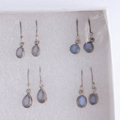 Labradorite Earrings Pairs of 9 - Expert Wholesale and Supplier of Wholesale Crystals & Bulk Gemstones, ["close_50","earrings","India","Labradorite","sterling silver"]
