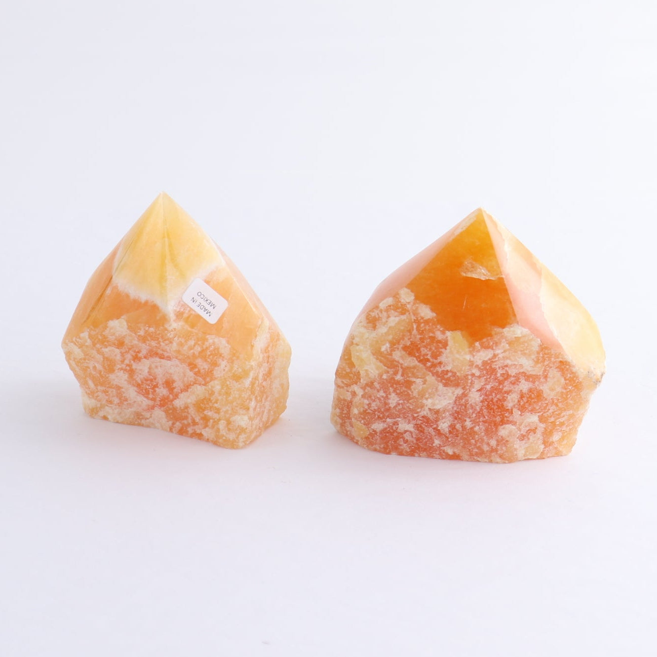 Orange Calcite Polished Tips Set of 9