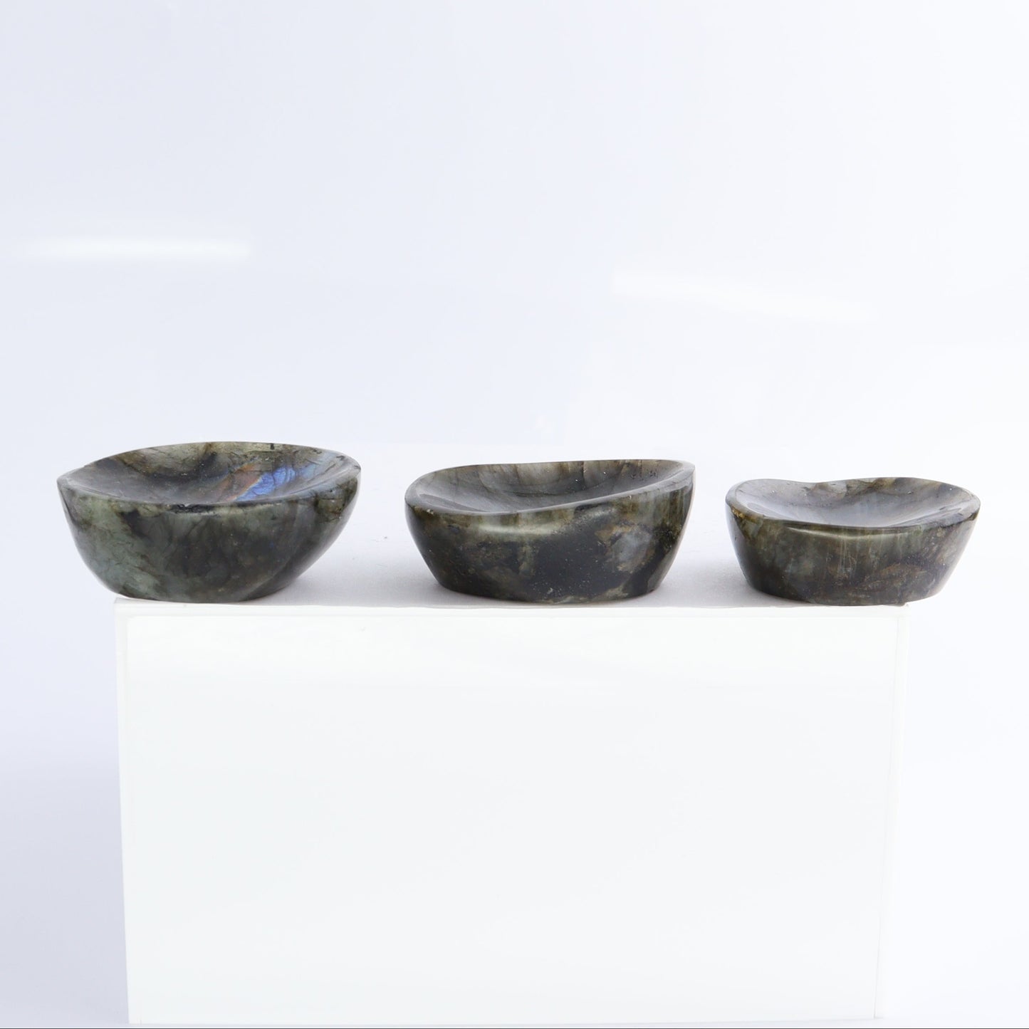Labradorite Bowls Set of 11 - Expert Wholesale and Supplier of Wholesale Crystals & Bulk Gemstones, ["Bowls","Labradorite","Madagascar"]