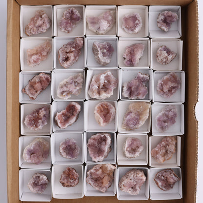 Pink Amethyst Flat of 30 - Expert Wholesale and Supplier of Wholesale Crystals & Bulk Gemstones, ["Amethyst","Pink Amethyst"]
